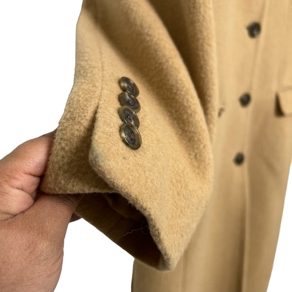 Lauren Ralph Lauren Camel Overcoat Vintage Y2K Made In USA Size 4 Petite - Picture 14 of 17